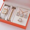 New Square Roman Watch Gem Bracelet Set Square Belt Watch Square Gem Bracelet Set