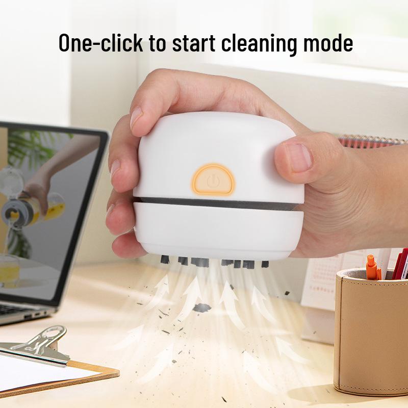 Portable Mini Desktop Vacuum Cleaner for Keyboards and Pencil Shavings with Silent Operation and Large Suction, Wireless