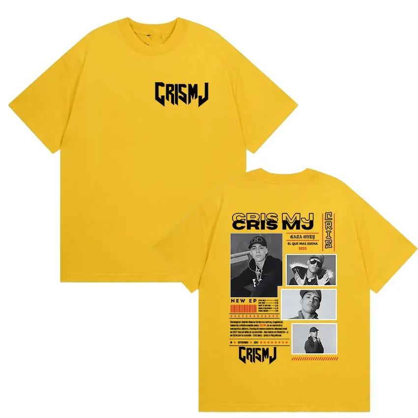 

2026 Rapper Cris MJ Album Graphic T Shirt Unisexs Women Retro Fashion Cotton Short Sleeve Tshirts Unisex Hip Hop Gothic Tshirt 4XL