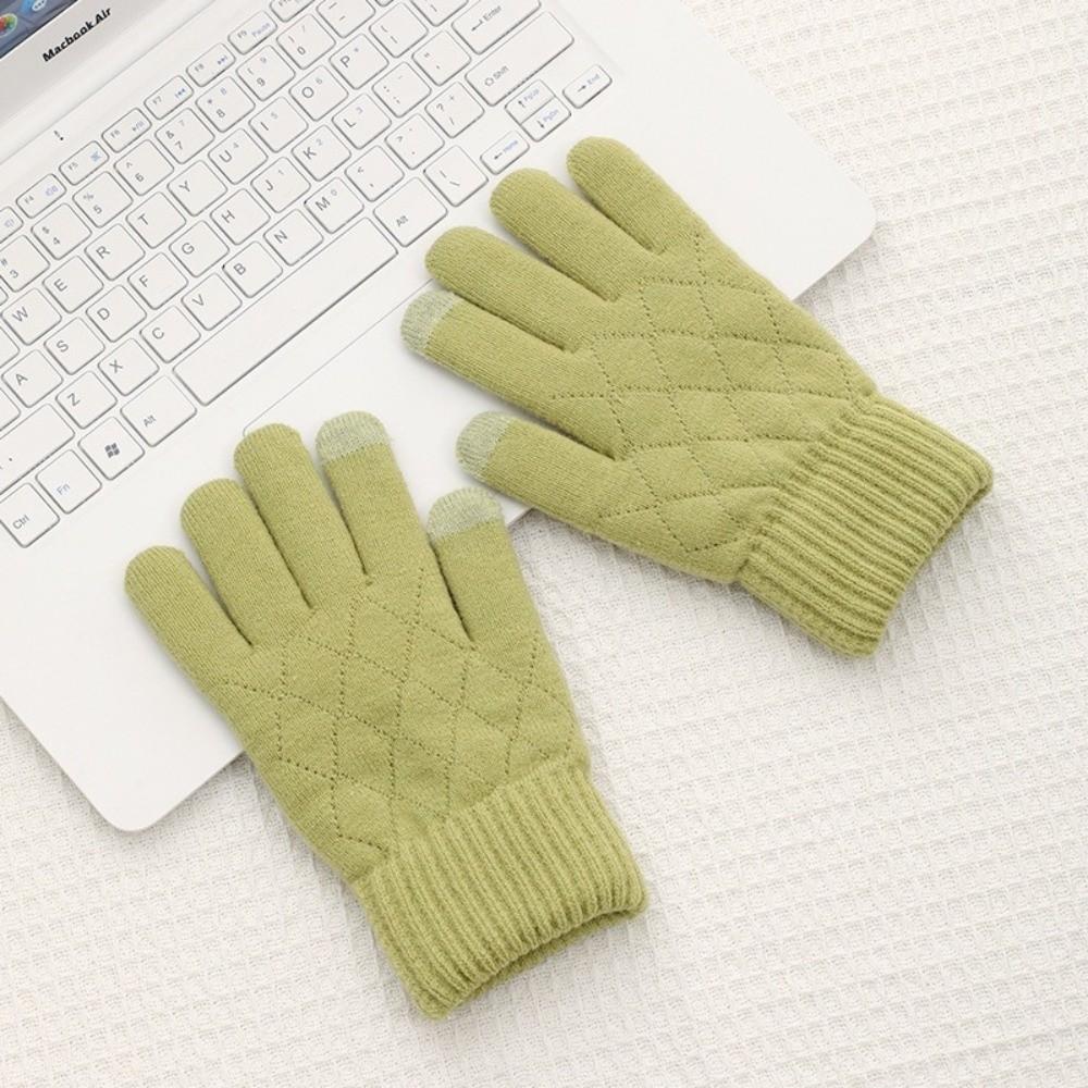 Cold Proof Knitted Gloves Thickened Plush Mittens Fashion Warm Gloves  Women Men