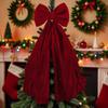 Super Large Christmas Bow Pendant Velvet Christmas Bow Christmas Tree Decoration Wine Red Non Fallen Bow Tree Pendant Decor Gift