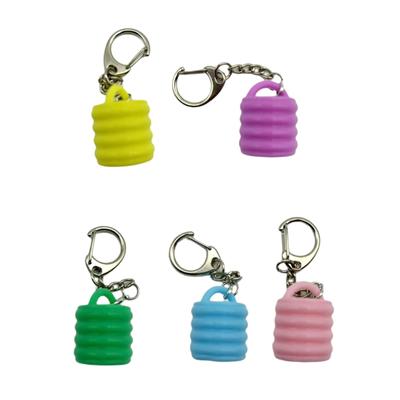 Pack Of 5 Fashionable Lip Gloss Keychain Caps Allows You To Keep Your Makeup Handy While Enhancing Your Style