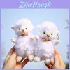 Sweet And Adorable 15cm White Sheep Plush Pendant Panda Brooch Toy Key Chain For A Cheerful Atmosphere