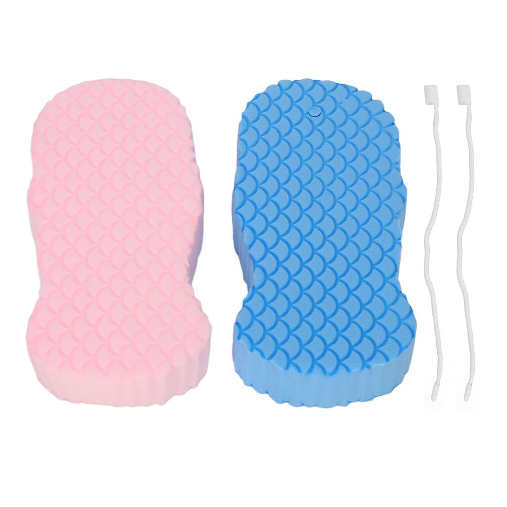 2pcs 3D Bath Sponge Exfoliating Soft High Toughness Reusable Body Shower Sponge for Adults Kids