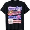 Anime Girl Ramen Boba Tea Bubble Tea Sketching T-Shirt