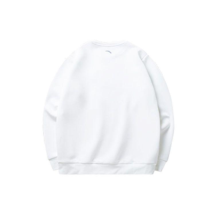 Anta Basketball Series Casual Long Sleeve Pullover Sweatshirt Men Sweatshirt Pure-White 152211717-1