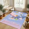 Personalized Crystal Velvet Carpet,SEVENTEEN Custom Printed Name, Plush Area Rug For Home Indoor Decor