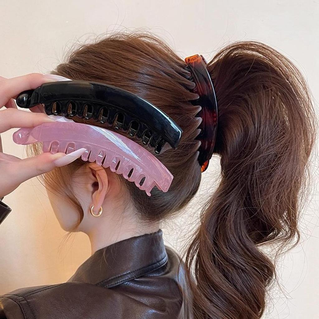 Pinza a Banana Spessa per Capelli da Donna – Accessorio Fermacoda Alto, Spirale Verticale