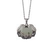 Cloud Pendant Necklace Double Fish Lotus Embossed Vintage Chinese Style Neck Jewelry Elegant Daily Outfit Matching Gift
