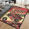 Retro Music Boombox Design Suitable As a Non-slip Mat for the Living Room or Bedroom Sofa