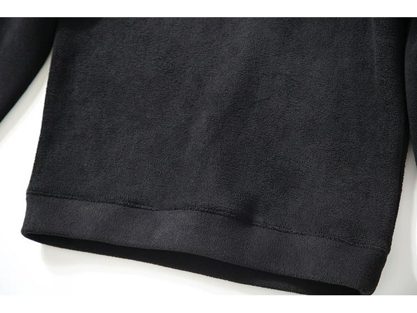 Men's Heavyweight Half-Zip Stand Collar Coral Fleece Sweatshirt - Super Warm Winter Casual Base Layer