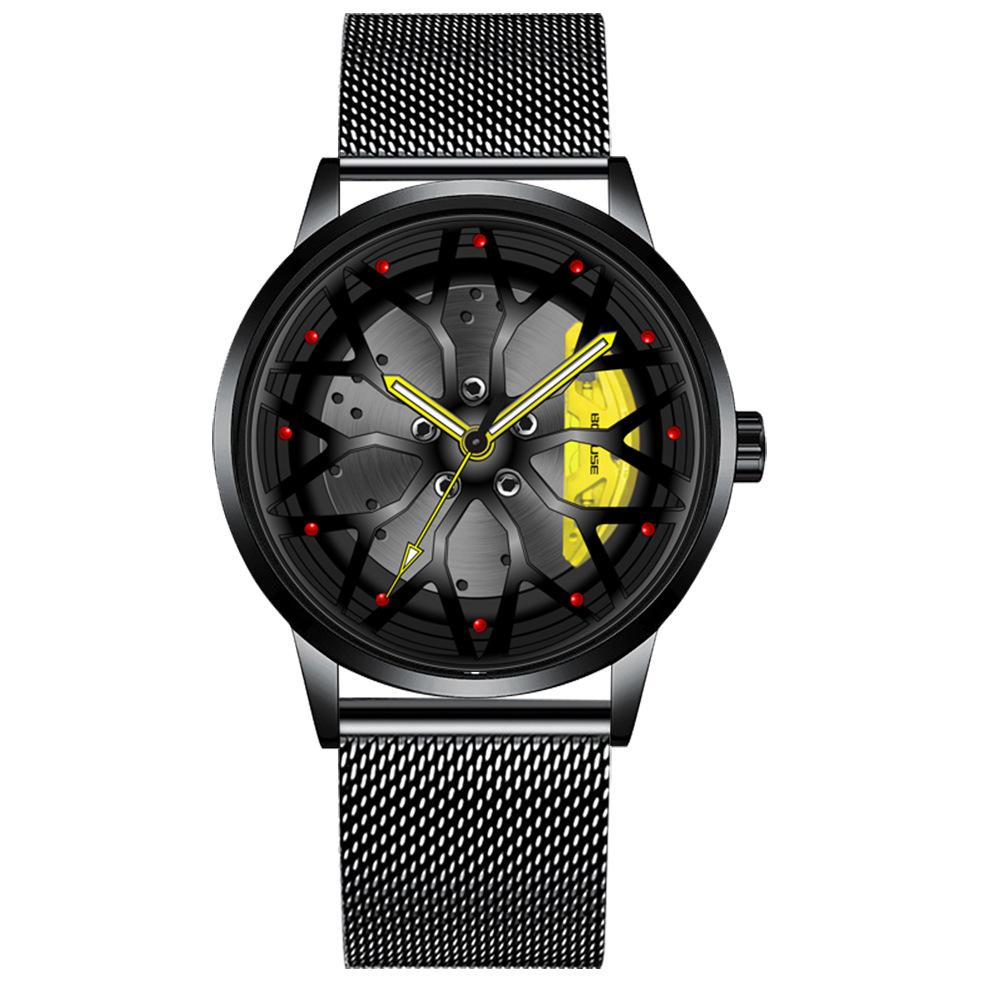 Boruse Fashion Trend Wheel Caliper Men'S Watch High-End Waterproof Luminous Electronic Student Quartz Watch