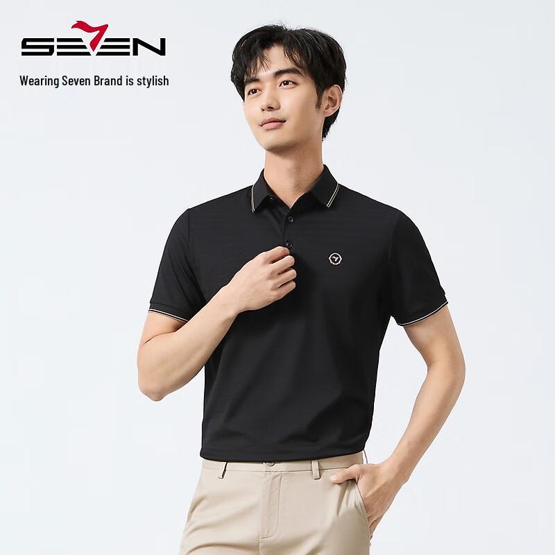 Men's Textured Stripe Short Sleeve Polo Shirt