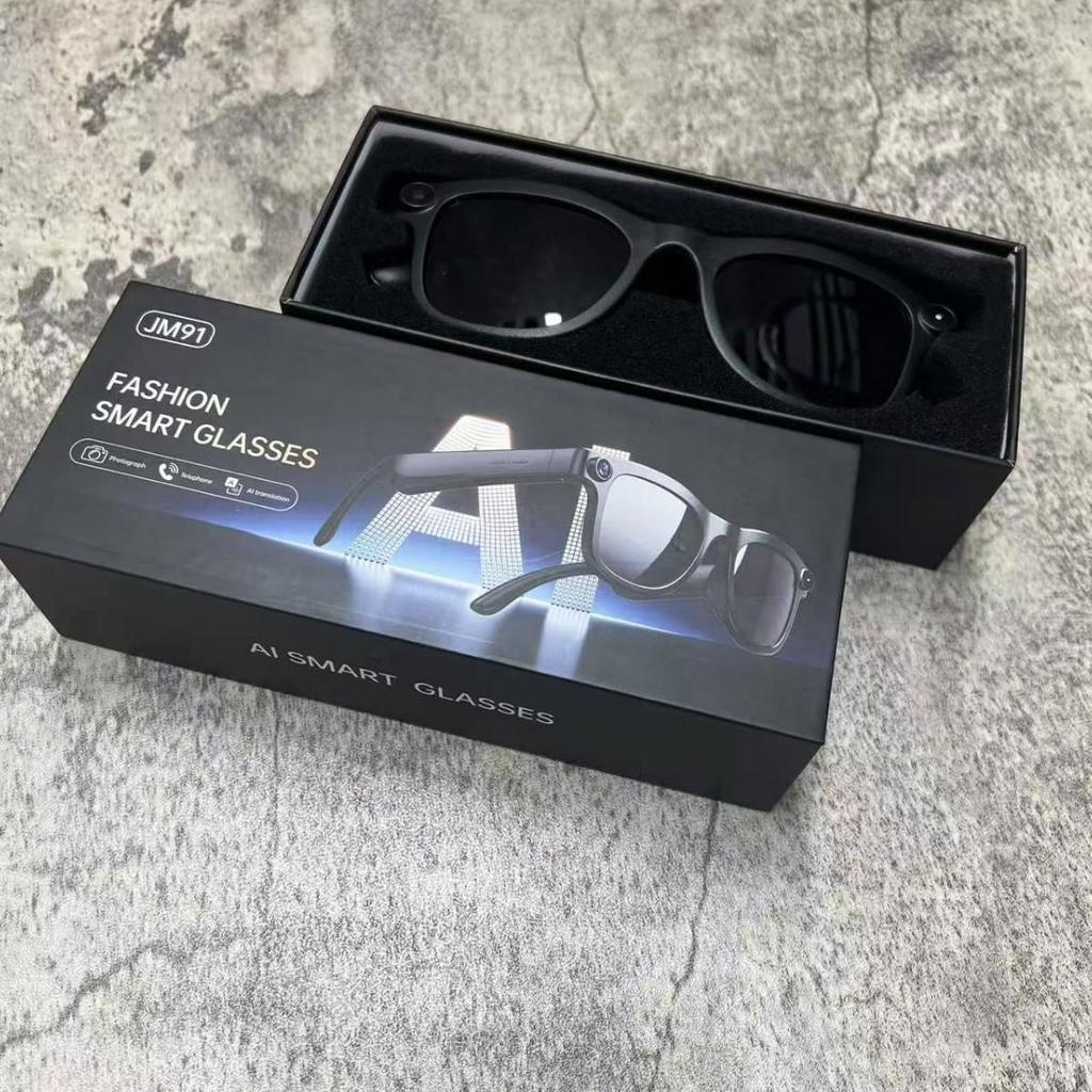 In-Stock JM91 Smart Sunglasses: AI Dialogue, Real-Time Translation, Camera, Photo, Call, Waterproof, Fashionable Design