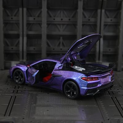 CCA 1:24 Simulation Chevrolet Corvette Z06 Alloy Car Model Has Simulated Sound and Lighting Functions  Fine Workmanship
