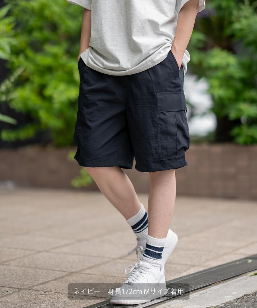 [IMPROVES] SIDEWAYSTANCE Poly Washer Wide Cargo Shorts