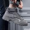 Mens Platform Boots Desert Boots New Comfortable Non-slip Hiking Shoe High Top All-match Work Boots Bota Masculina