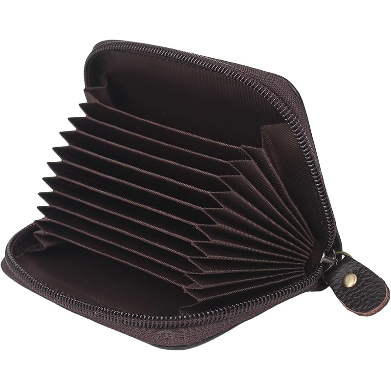 Stealodeal Dark Brown Rfid Protected Leather Debit/Credit/Atm 11 Slots For Men & Women Card Holder коричневый