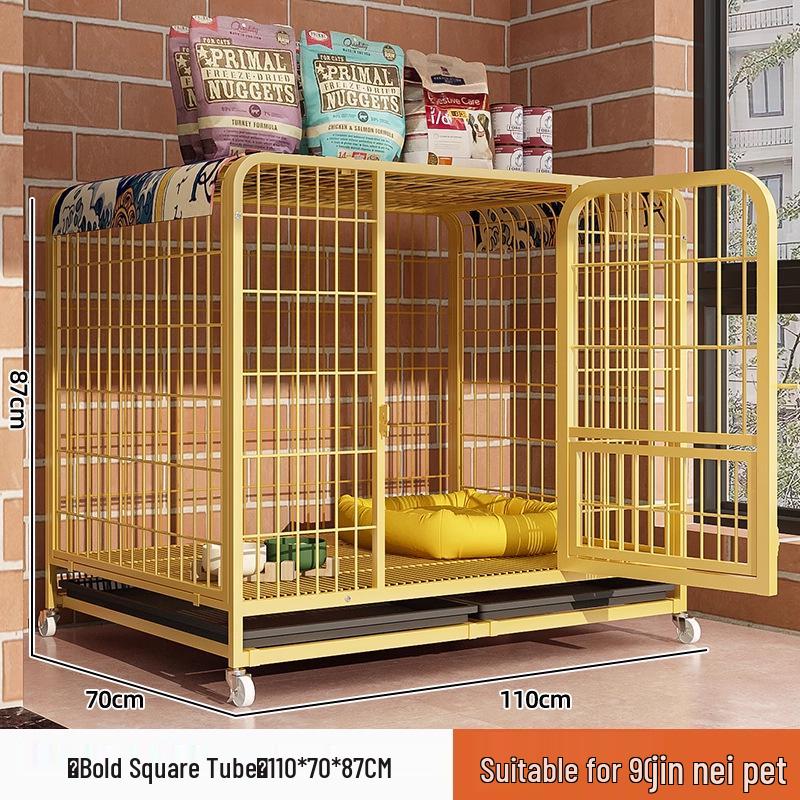 Large Pet Cage: Multi-Sized Dog & Cat Enclosure with Toilet Space