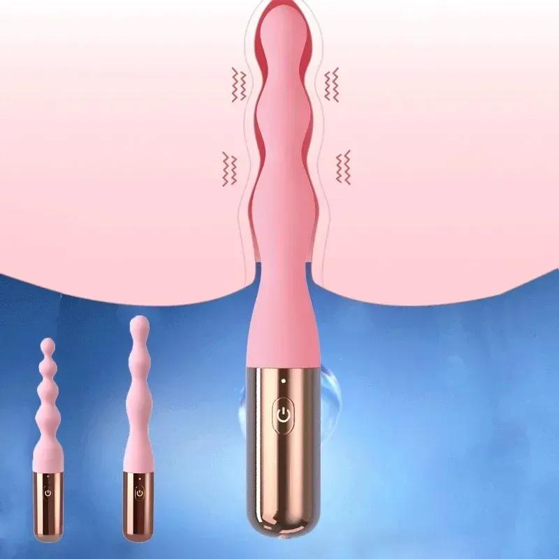 Anal Bead Vibrator Butt Plug Prostate Massager Dildo Vibrator Clitoris Stimulator Anal Sex Toys for Women Men Masturbation