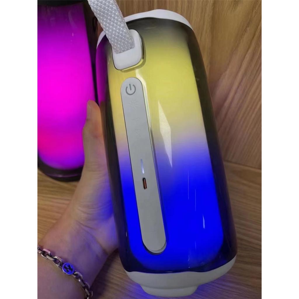 Vollbild bunte RGB-Licht kabelloser Subwoofer Bluetooth-Lautsprecher Geschenk Karaoke-Mikrofon Stereo