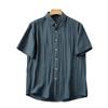 Japan fashion Order! Soft Cool Feeling Non-Ironing! Summer Men's Lapel Loose Casual Linen Short sleeve Shirts Top