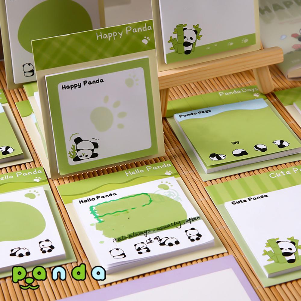 1 Piece Sticker Cute Panda Sticky Notes Memo Pads Office School Supplies Stationery