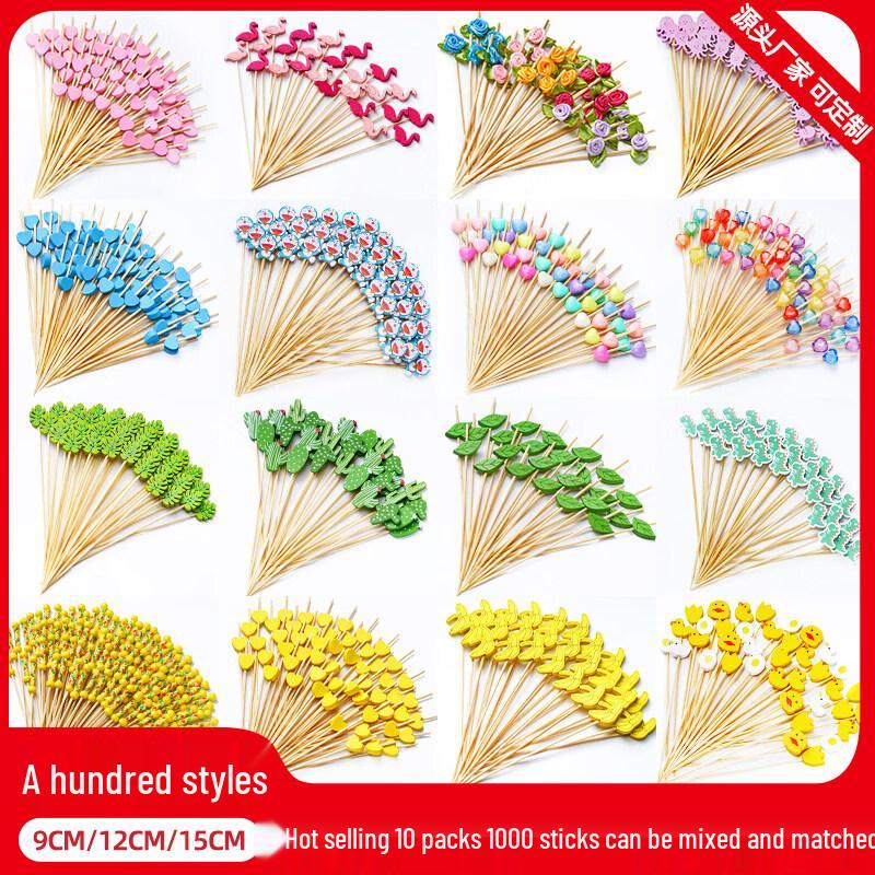 ZISIZ Disposable Bamboo Fruit Picks