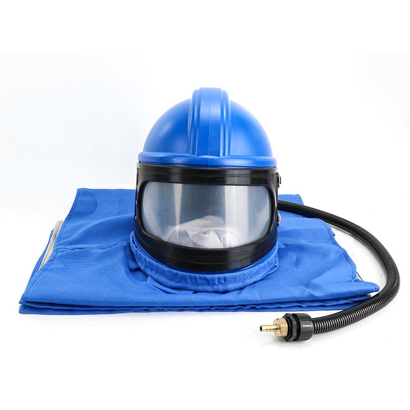 Air-Conditioned Sandblasting Helmet & Protective Suit with Oxygen Supply, Activated Carbon Filter, and Temperature Regulator