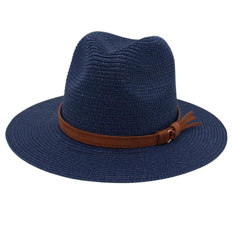 European And American Top Hat Yellow Belt Accessories Jazz Panama Straw Hat Fedora Hat Panama Hat Fedora
