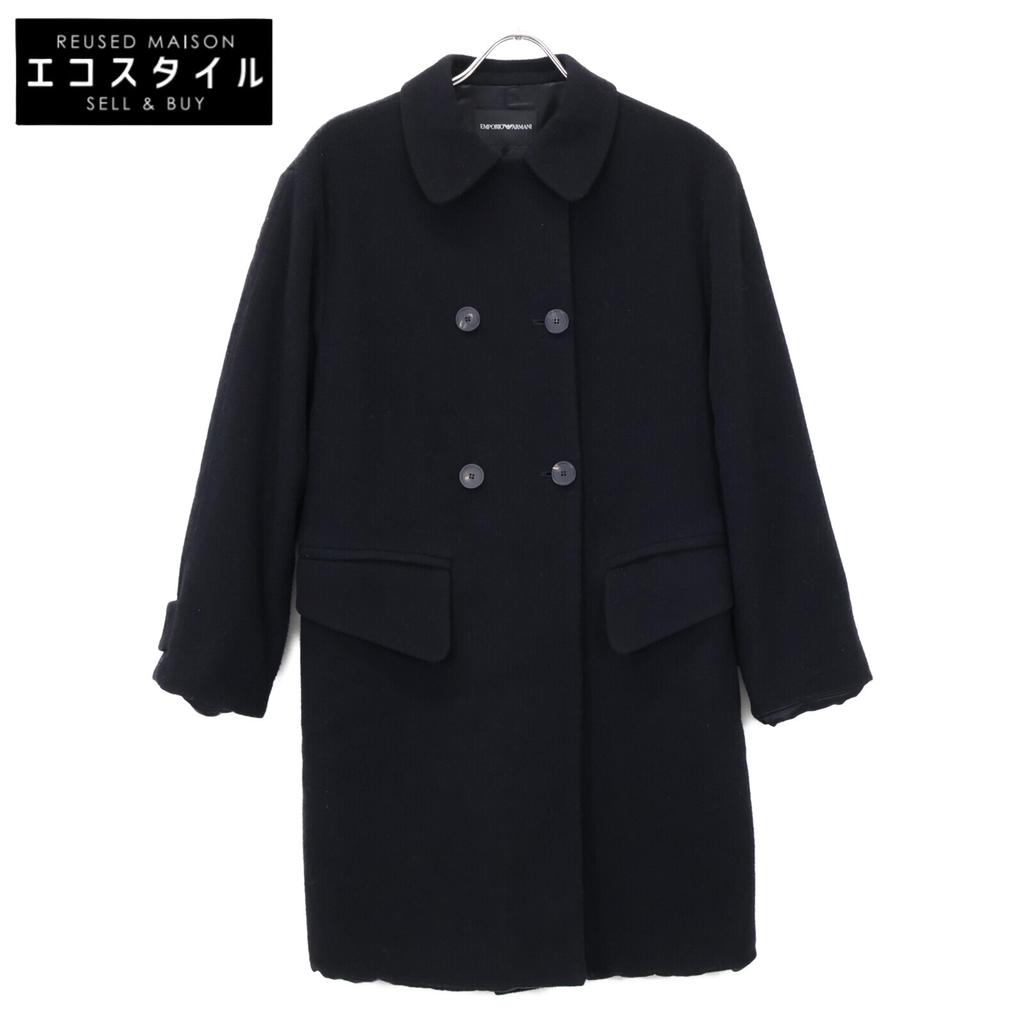 EMPORIO ARMANI Black 22 years H3NL2Z C9802 Wool cashmere double coat coat 1 blackUsed