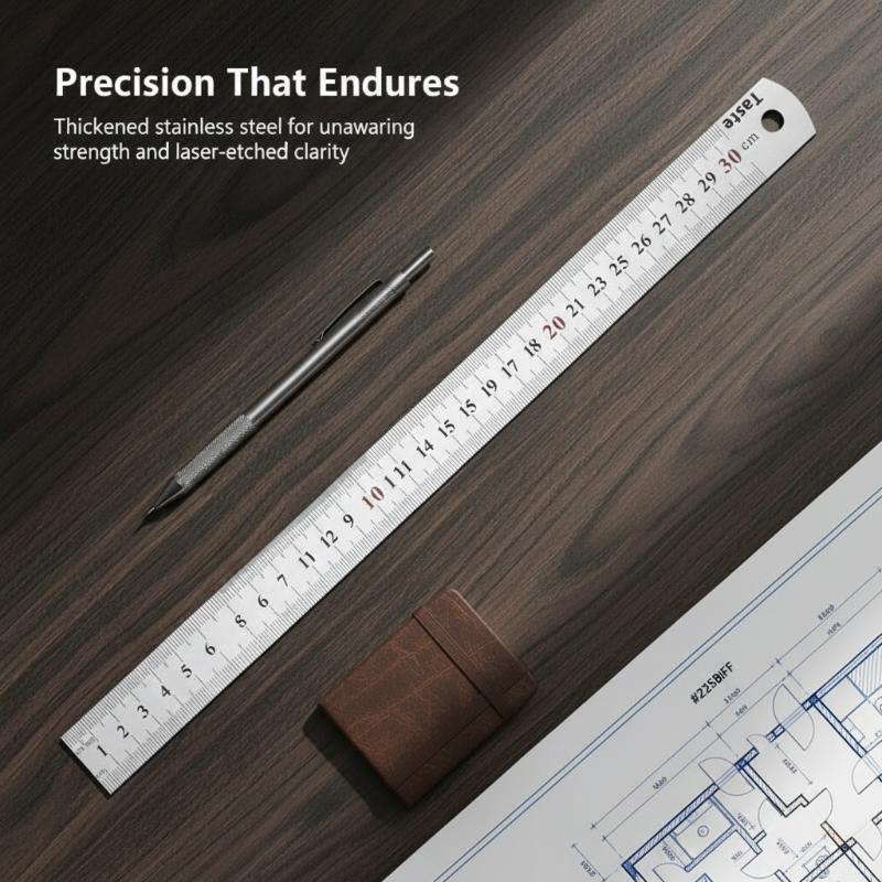 15-100CM Blendfreie Satiniertes Chrom Edelstahl Maschinisten Ingenieur Lineal Mit Teilungen In MM