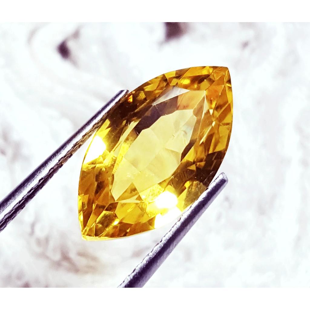 10-12 Ct Natural Yellow Sapphire Sri Lanka Marquise Cut Stunning Gemstone