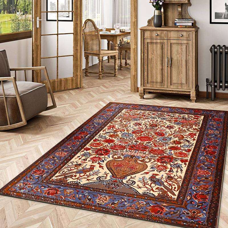 

VIKAMA Винтажные персидские напольные коврики Прихожая Лестница Гостиная Коридор Проход Кухня Спальня Моющиеся Основа Минималистичные Домашние Ковры 100X150CM(3.3X4.9FT
