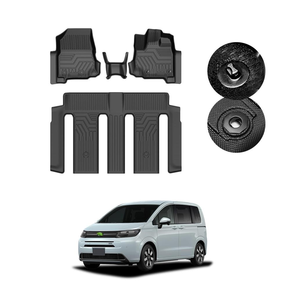 GIMUYA 3D Floor Mats for Honda New Freed GT Series 3D Compatible with Hybrid Vehicles and Made of TPE Custom Interior Easy 1st 2nd Set of Black