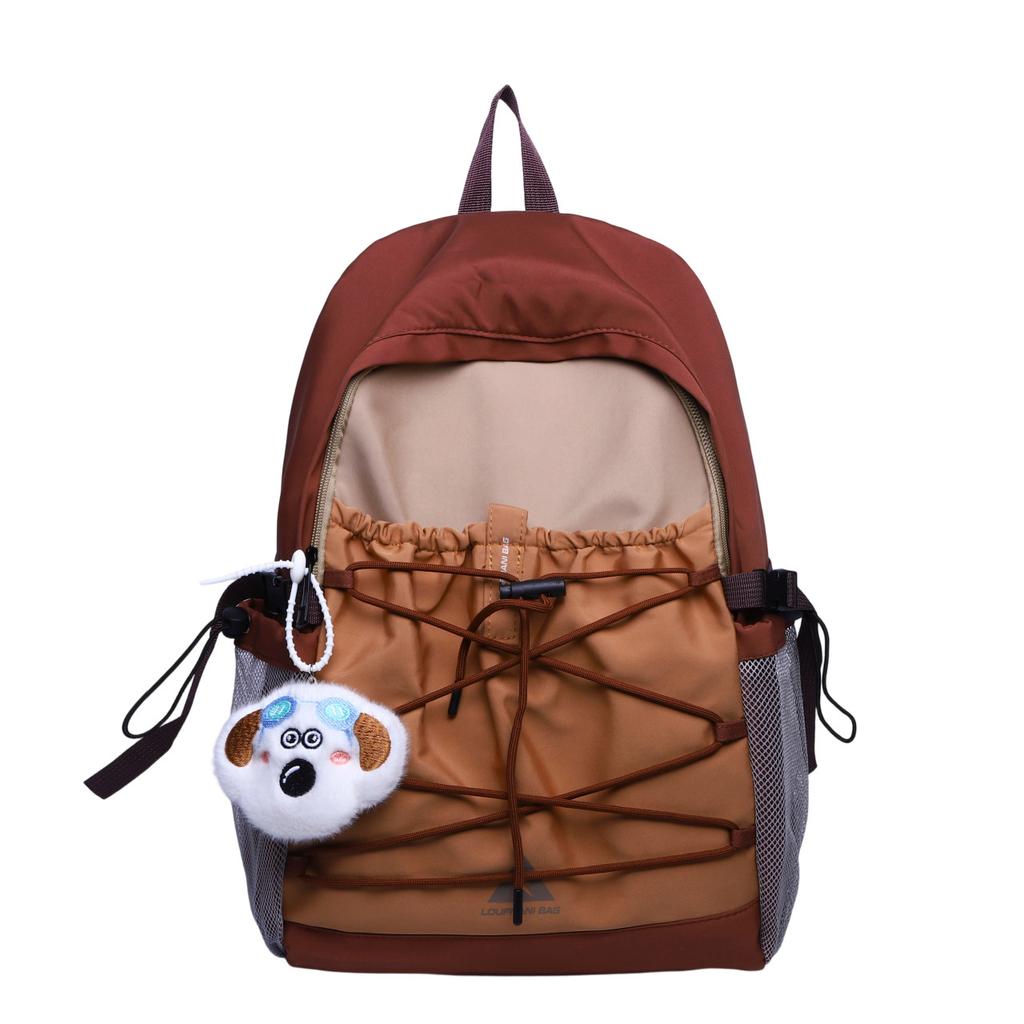 Schoolbag trendy lightweight travel bag small backpack high value junior and high school students class schoolbag new simple contrasting color b