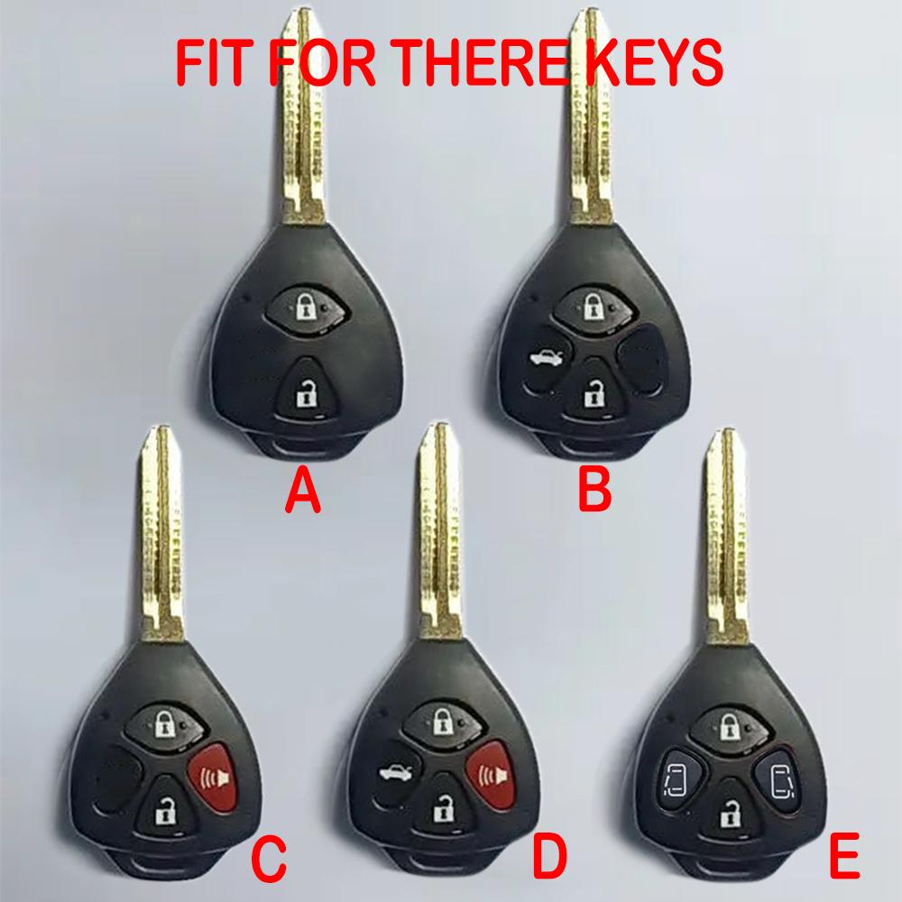 Car Accessories Key Case Cap for Toyota Rav4 Auris Corolla IQ Porte Yaris/Vitz Verso Hilux Icon Camry 40 2/3/4 Buttons Key Cover