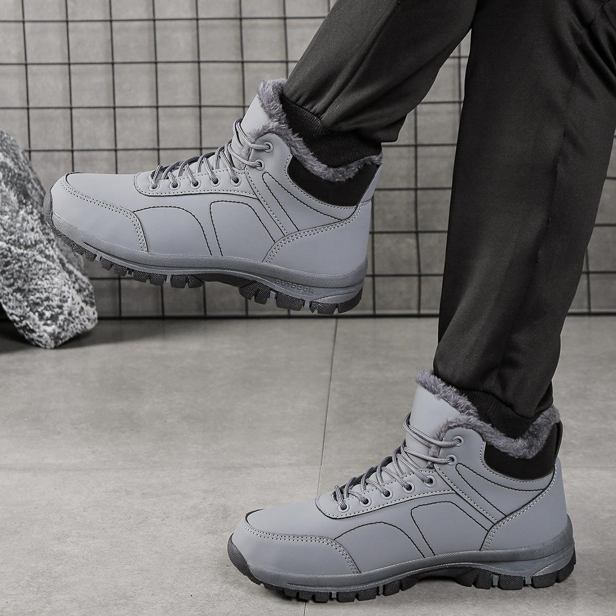 

YRZL Мужские зимние водонепроницаемые термоботинки для горного туризма с защитой от скольжения и экстремальным сцеплением 44 золотой