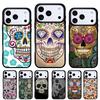 Mexican Skull Flower Phone Case for iPhone 17 Air 16e 15 14 13 Pro Max Back Cover for 12 11 Pro Coque