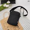 Simple Trendy Macaron Solid Color Shoulder Crossbody Canvas Bag Versatile  Zero Wallet Samll Square Phone Bags For Girls