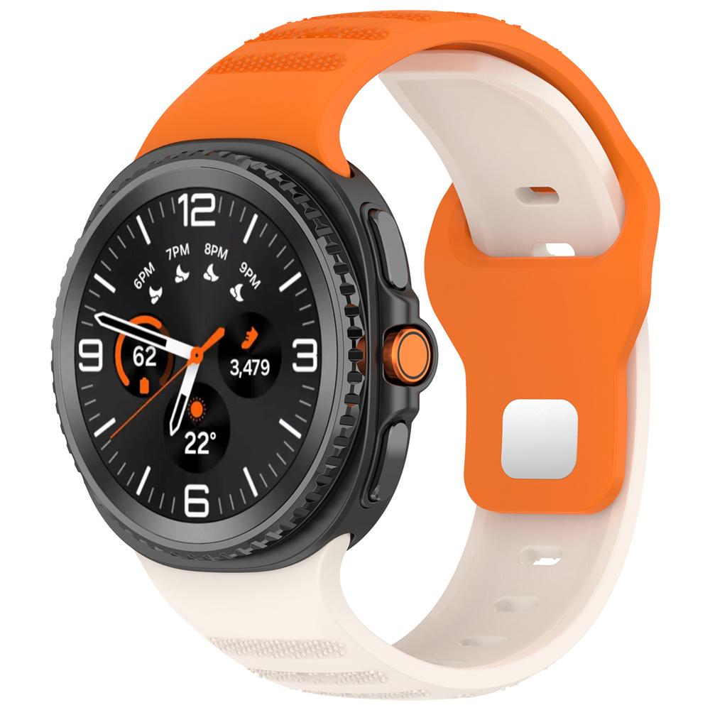 Řemínek pro Samsung Galaxy Watch 8 Classic 46mm Odolný silikonový náramek Nastavitelný náramek se skrytou sponou pro Galaxy Watch 40mm 44mm