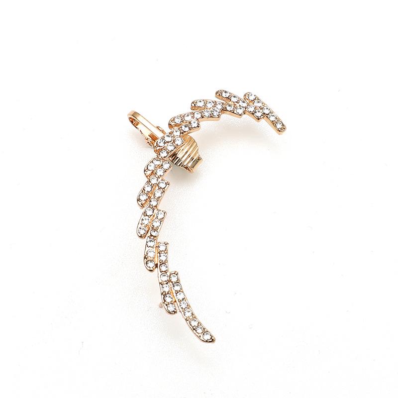 Versatile Rhinestone Ear Cuff: Fairy Forest Style, No Ear Hole, Japanese-Korean Design