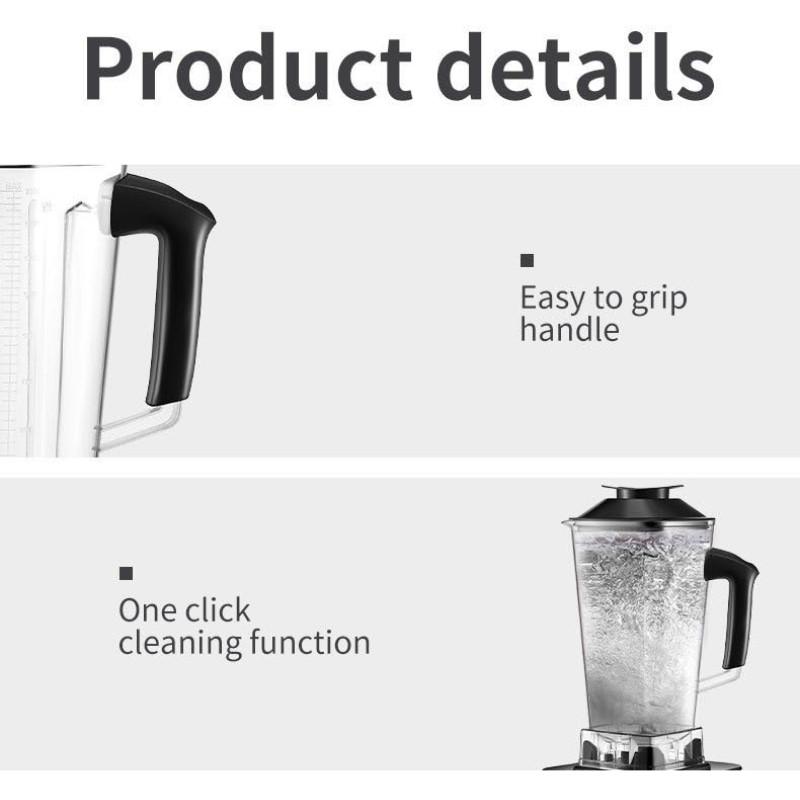2.5L Large Capacity 6000W Fully Automatic Fruit Juicer Multi Purpose Blender Household Kitchen 2-in-1 Ice Crushing Machine