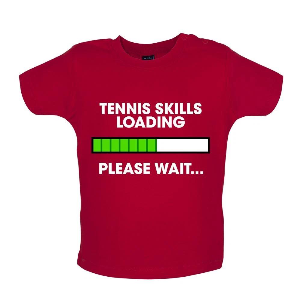 Tennis Skills Loading Please Wait - Baby Kids Boys Girls Unisex T-Shirt / Babygrow - Player Ball Funny 120