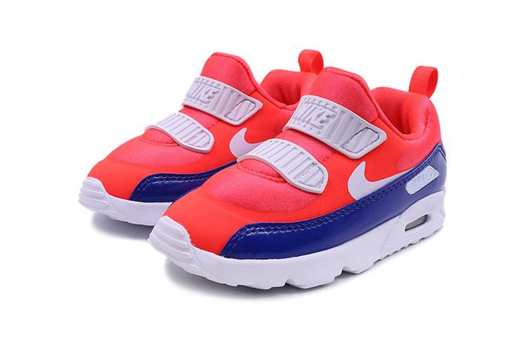 Nike Malé 90 Protiskluzové Tlumení Nízké Běžecké Boty Červená Modrá Bílá Kojenci A Batolata 881924-604