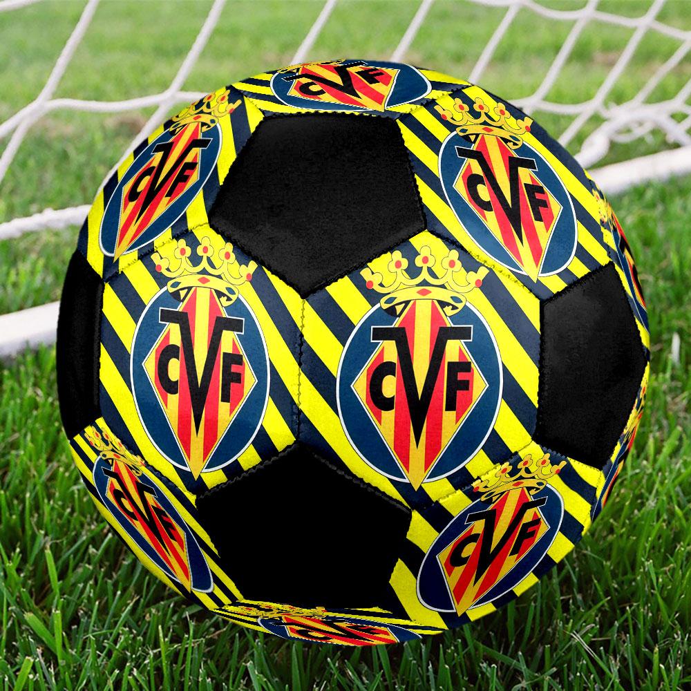 1PC Villarreal football size 5 soccer ball PrahaIndoor Soccer Ball Colorful All Ages Machine Stitched PVC Competition Ready Durable High-Bounce