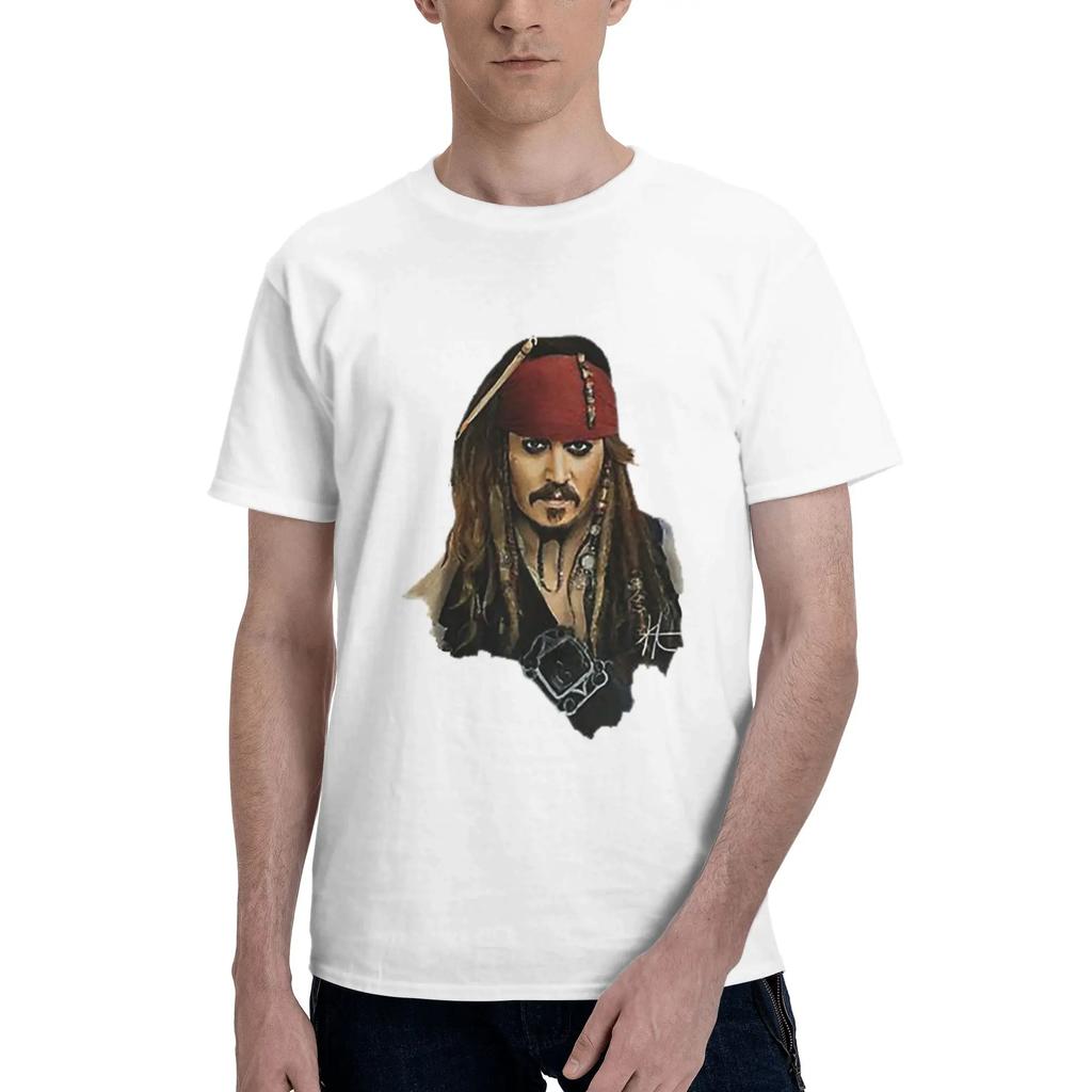 Pirates of the Caribbean 100 Cotton TShirt Mens Funny T Shirts Men Crew Neck Short Sleeve S6XL