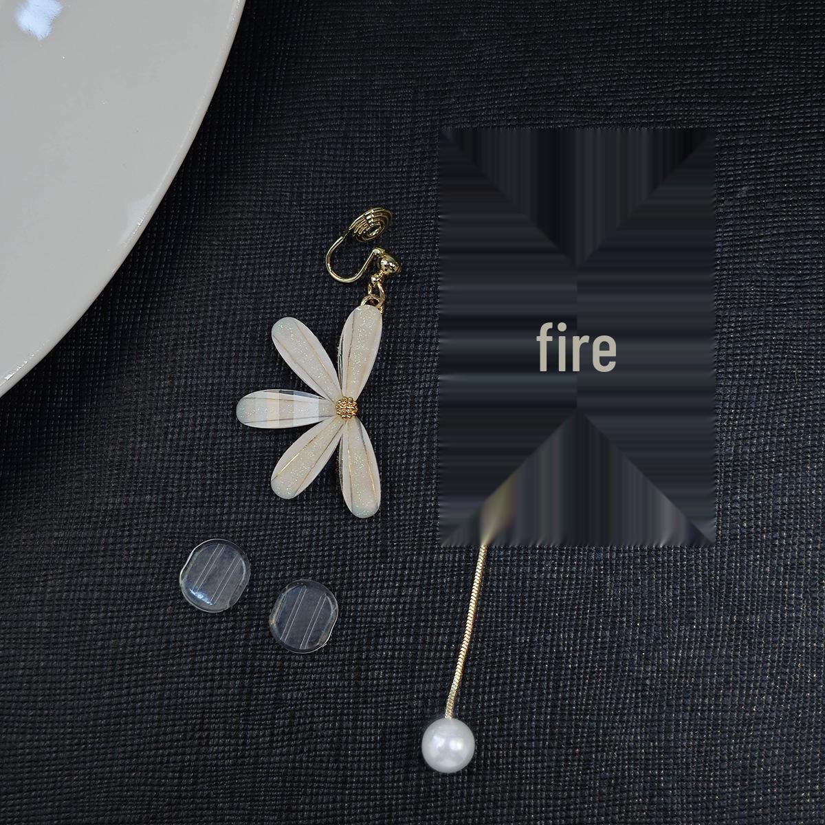 Asymmetrical Daisy Fairy Petal Earrings: Silver Needle Long Studs for Women, 2024 Style
