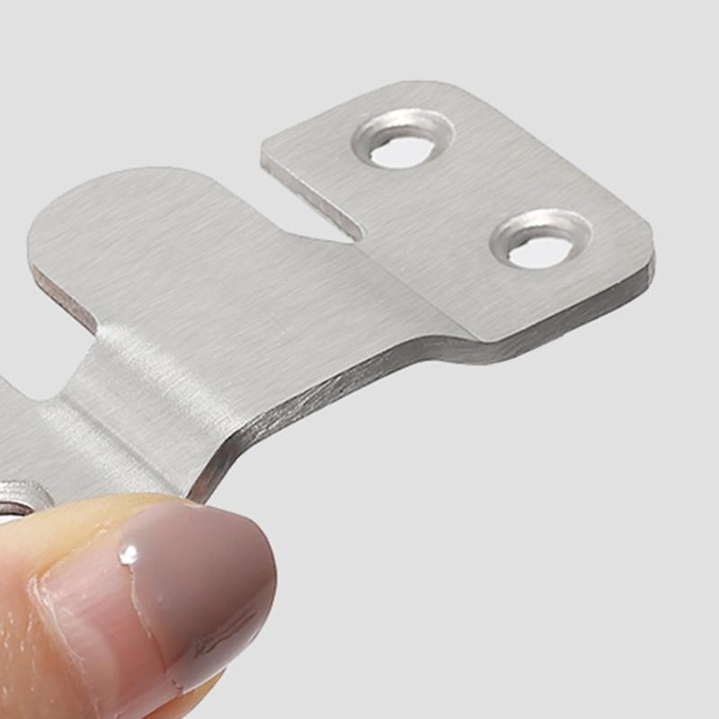 10pcs Heavy Duty Stainless Steel Wall Hook For Home Office Strong Load Capacity Mounting Bracket Hanging Buckles