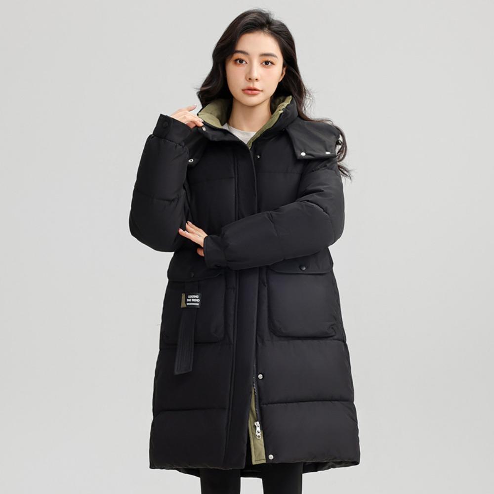 Down Cotton-padded Clothes for Women Are Over the Knee, the New Thickened, Loose and Thin Temperament Cotton-padded Clothes and Cotton-padded Jackets.